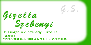 gizella szebenyi business card